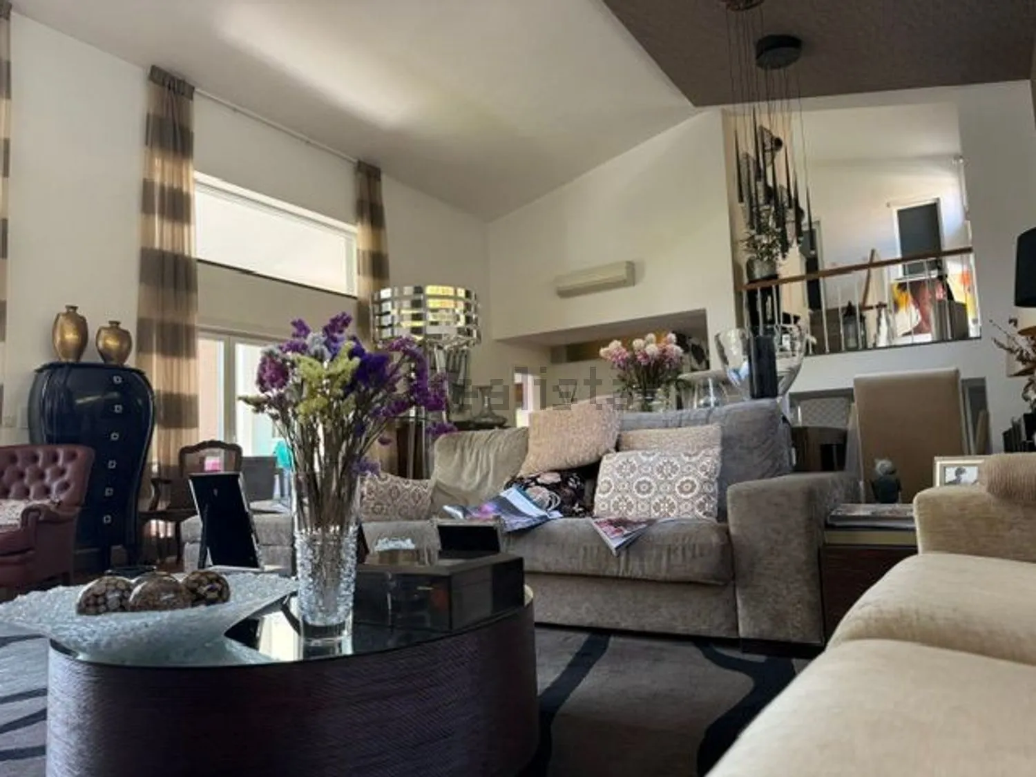 Living room seen from the sofas